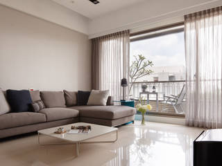 淨化 耀昀創意設計有限公司/Alfonso Ideas Scandinavian style living room