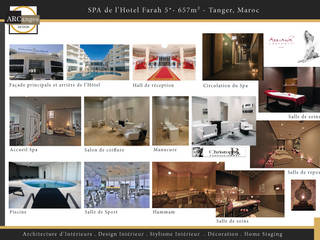 SPA de l’Hotel Farah 5*- 657m² - Tanger, Maroc , ARCanges Design ARCanges Design Spa