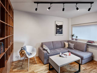 TRIANGLE FLAT, 3XEL Biuro projektowe 3XEL Biuro projektowe Modern living room