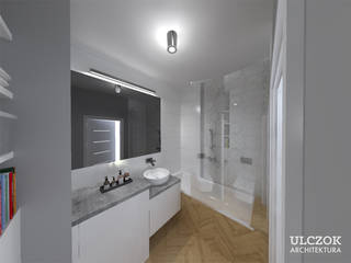 Projekt małej łazienki, Ulczok Architektura Ulczok Architektura Phòng tắm phong cách hiện đại