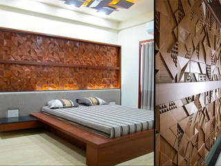 Interior of Rajesh Patel, Architects at Work Architects at Work Modern style bedroom