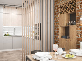 Cozinhas industriais por Tatiana Zaitseva Design Studio Industrial