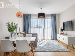 Mieszkanie z hiszpańską duszą , Pracownia Architektury Wnętrz Decoroom Pracownia Architektury Wnętrz Decoroom Scandinavian style living room