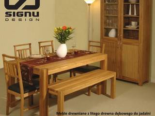 Stoły i krzesła drewniane do salonu i jadalni , Signu Design Signu Design Modern dining room