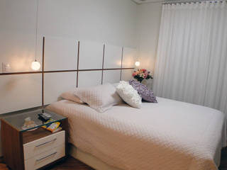 Apto SCS - SP, studio luchetti studio luchetti Modern style bedroom Wood-Plastic Composite