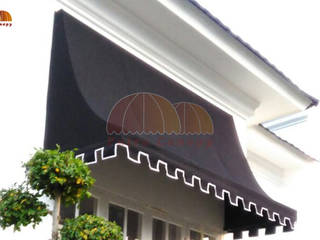 Canopy Kain Bandung, Putra Canopy Putra Canopy Klassischer Balkon, Veranda & Terrasse Textil Schwarz