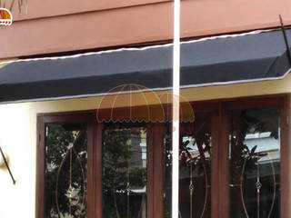Canopy Kain Model Tombak (Spearhead), Putra Canopy Putra Canopy Balkon, Beranda & Teras Klasik Tekstil Black