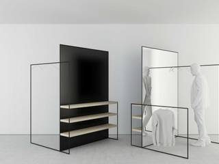 line - 03, t design t design Closets de estilo minimalista Metal Negro
