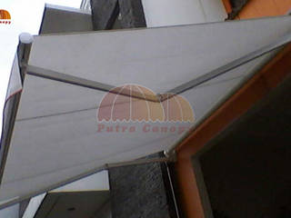 Awning Gulung, Putra Canopy Putra Canopy Modern Terrace Textile White