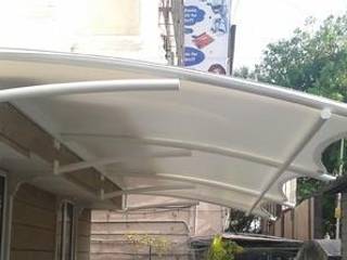 Tenda Membrane, Putra Canopy Putra Canopy Balkon, Beranda & Teras Modern Bahan Sintetis Brown