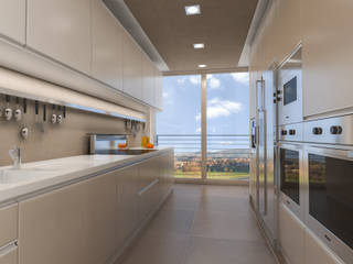 Progetto attico moderno, studiosagitair studiosagitair Modern kitchen