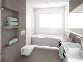 Łazienka z Miętą, KRY_ KRY_ Modern style bathrooms