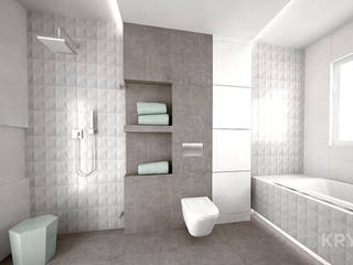 Łazienka z Miętą, KRY_ KRY_ Casas de banho modernas