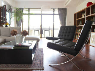 OFFICIAL RESIDENCE - REPULSE BAY, M2A Design M2A Design Salas de estar modernas Madeira Efeito de madeira