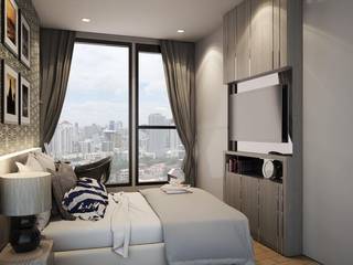 LPN 24 condominium interior, Glam interior- architect co.,ltd Glam interior- architect co.,ltd Binnentuin Glas