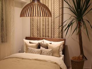 Model Room A 都会の生活を忘れさせる空間, 85inc. 85inc. Eclectic style bedroom Wood Beige