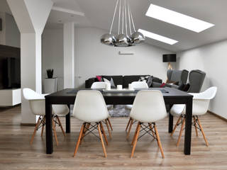 Projekt mieszkania pod Warszawą, poziom3. poziom3. Modern Dining Room