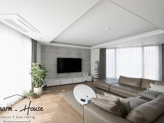 이스트팰리스 55평, CHARM_HOUSE CHARM_HOUSE Modern Living Room