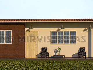 Diseño de vivienda, Arquing3d Arquing3d 房子 磚塊 Beige