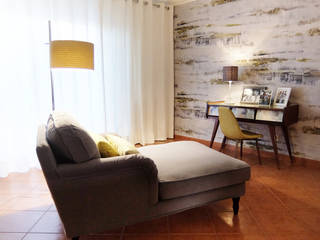 Projeto 36 | Sala Feijó, maria inês home style maria inês home style Mediterranean style living room