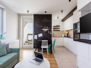 mieszkanie, Warszawa, Gocław Kameleon - Kreatywne Studio Projektowania Wnętrz Nowoczesna kuchnia