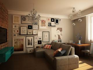 Сочетание стилей, anydesign anydesign Eclectic style living room