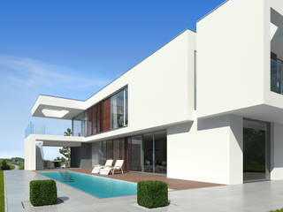 Villa Jasmingasse, Fichtner Gruber Architekten Fichtner Gruber Architekten 現代房屋設計點子、靈感 & 圖片