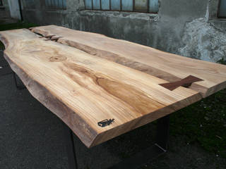 Tavolo wood, Bruno Spreafico Bruno Spreafico Rustic style dining room Wood Wood effect Tables