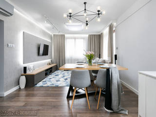 Apartament Dąbie, Q2Design Q2Design 모던스타일 다이닝 룸