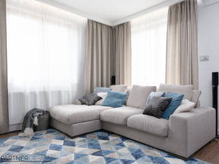 Apartament Dąbie, Q2Design Q2Design Modern living room