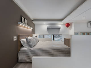 1+1複層趣, 倍果設計有限公司 倍果設計有限公司 Skandinavische Schlafzimmer