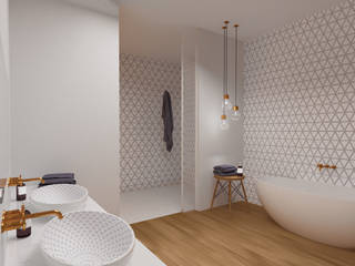 Badezimmer, JS Bauplanung & Interior Design JS Bauplanung & Interior Design Modern bathroom Wood White