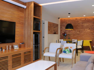 Apartamento Jardim Oceânico , daniela kuhn arquitetura daniela kuhn arquitetura 모던스타일 거실