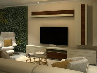 Projeto 3D - Apartamento Seixal, Ana Andrade - Design de Interiores Ana Andrade - Design de Interiores Modern Living Room