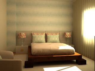 Projeto 3D - Quarto, Ana Andrade - Design de Interiores Ana Andrade - Design de Interiores Modern Bedroom