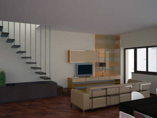 Duplex, FAD Fucine Architettura Design S.r.l. FAD Fucine Architettura Design S.r.l. Soggiorno moderno