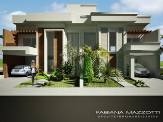 Projeto de Casa 160m2, Fabiana Mazzotti Arquitetura e Interiores Fabiana Mazzotti Arquitetura e Interiores منازل