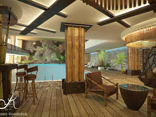 The pool in Spa, Design studio by Anastasia Kovalchuk Design studio by Anastasia Kovalchuk Piscinas de estilo tropical