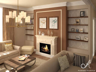 Villa, Design studio by Anastasia Kovalchuk Design studio by Anastasia Kovalchuk Livings de estilo clásico