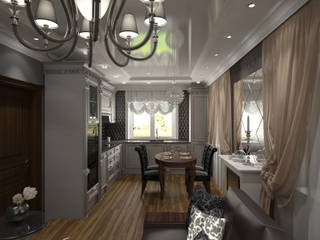 Townhouse in style of an art deco, Design studio by Anastasia Kovalchuk Design studio by Anastasia Kovalchuk Living room