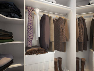 Apartment in a modern style in Moscow, Design studio by Anastasia Kovalchuk Design studio by Anastasia Kovalchuk Modern Dressing Room