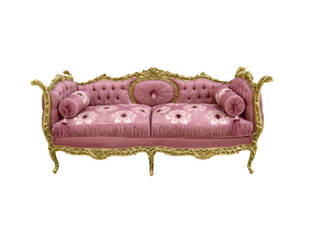 MIA Louis XV French Pink Antique Reproduction Sofa, REGAL SOFAS AND INTERIORS REGAL SOFAS AND INTERIORS غرفة المعيشة