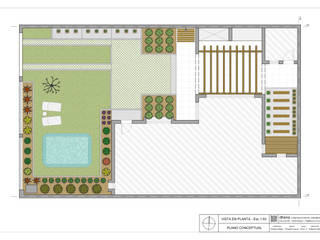 Anteproyecto Jardín Müller, Dhena CONSTRUCCION DE JARDINES Dhena CONSTRUCCION DE JARDINES Modern Garden