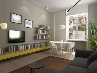 Casa Matilde, Euga Design Studio Euga Design Studio Sala da pranzo moderna Giallo