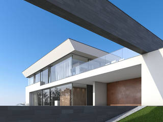 Villa Ledlweg, Fichtner Gruber Architekten Fichtner Gruber Architekten Дома в стиле минимализм