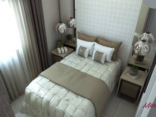 Projeto de Interiores, Mariana Nicoletti - Arquiteta Mariana Nicoletti - Arquiteta Modern style bedroom