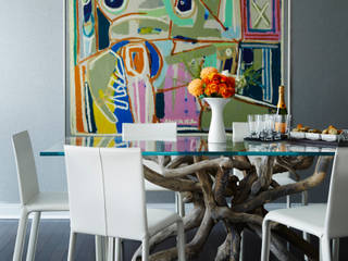 Downtown Pied-a-Terre, Douglas Design Studio Douglas Design Studio Modern dining room White