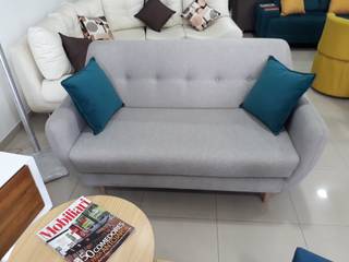 sofa escandinavo, AMOBLARTE MUEBLES Y DISEÑO INTERIOR AMOBLARTE MUEBLES Y DISEÑO INTERIOR Houses سیل / لینن Pink