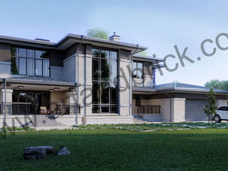Дом в стиле Райта_2, Архитектурное бюро Art&Brick Архитектурное бюро Art&Brick Rumah Klasik