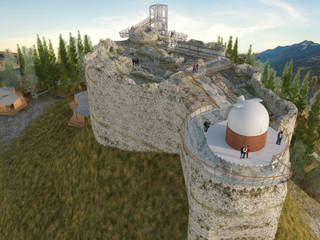 Castle Resort Observatory, Studio dt Arch&Art Studio dt Arch&Art Rustykalne domy